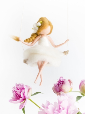  - felt fairy sculpture