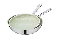  - 20*4.3CM Single long handle uncovered coated frying pan JY-2043NP